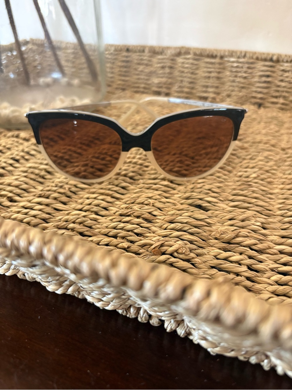 Michael Kors Classic Cat-Eye Sunglasses in Black and Brown